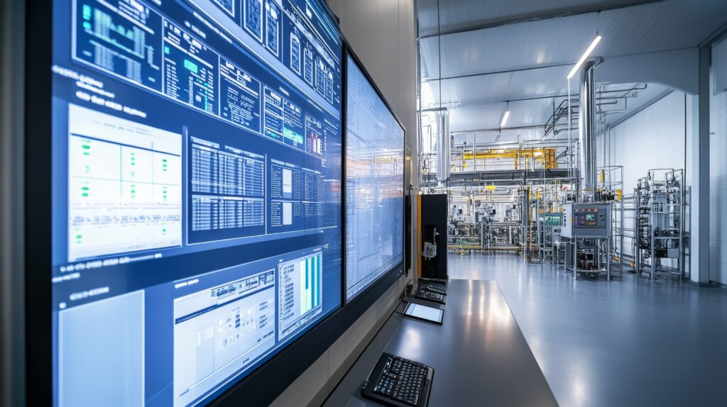 カラフルなグラフィックでタッチ操作できる最新工場用HMIモニター